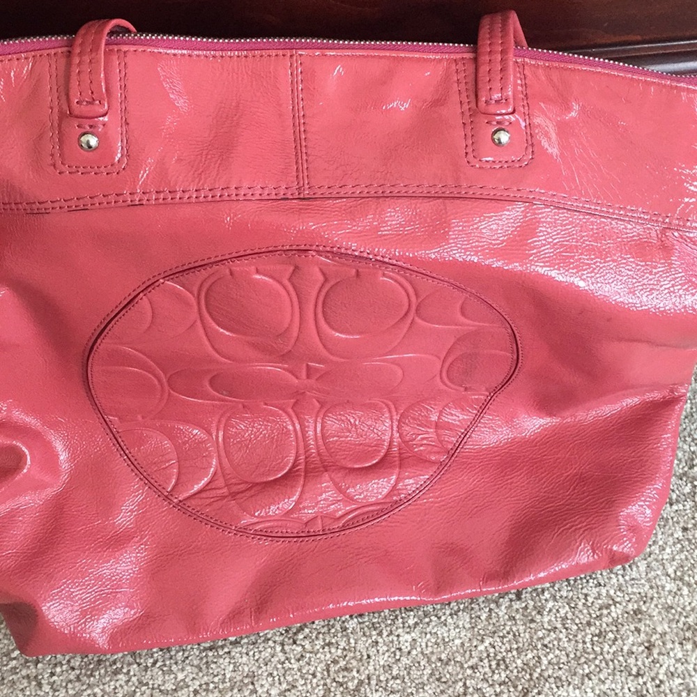 Coach pink tote